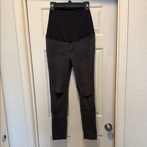 Madewell Black and Dark Gray Skinny Pants
